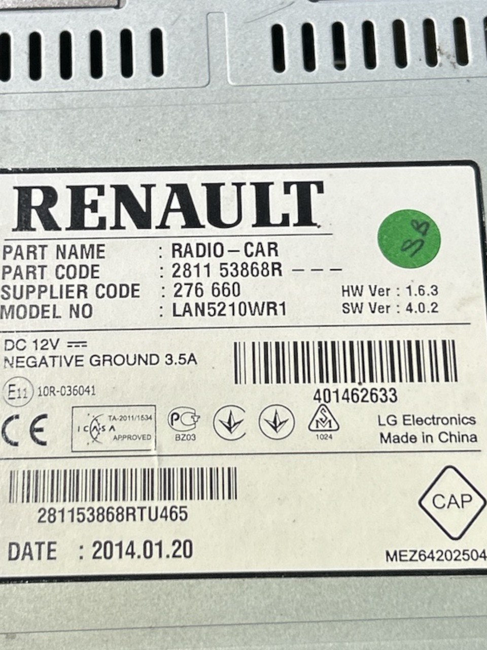 Schermo / Display / Autoradio Renault Clio IV SW (2012 > 2019) cod.281153868R