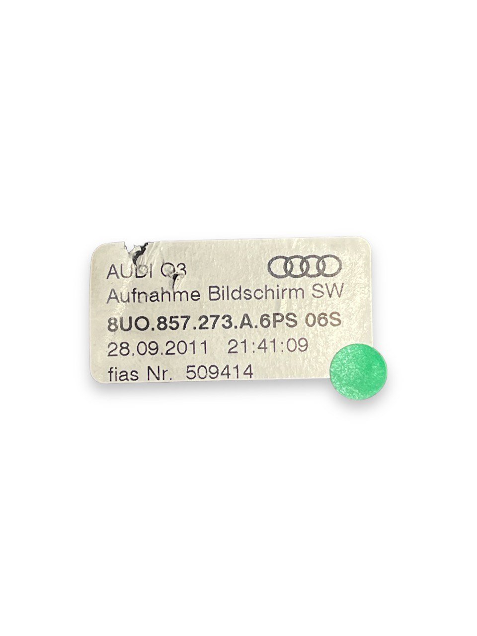 schermo / display multifunzione Audi Q3 (2011-2018)cod.8U0857273A