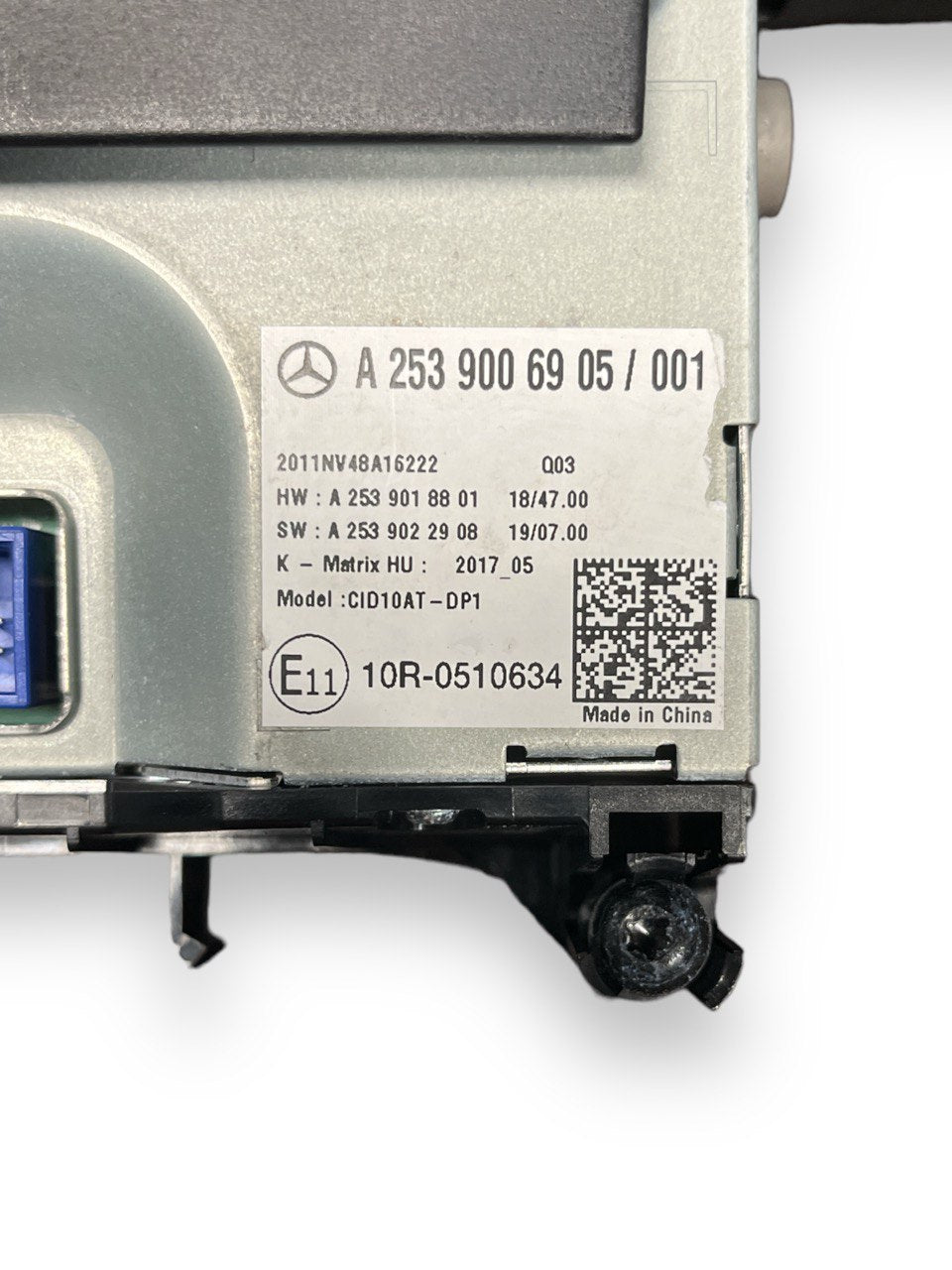 Schermo / Display Multifunzione Mercedes - Benz Glc X253 (2015 al 2022) cod: A2539006905