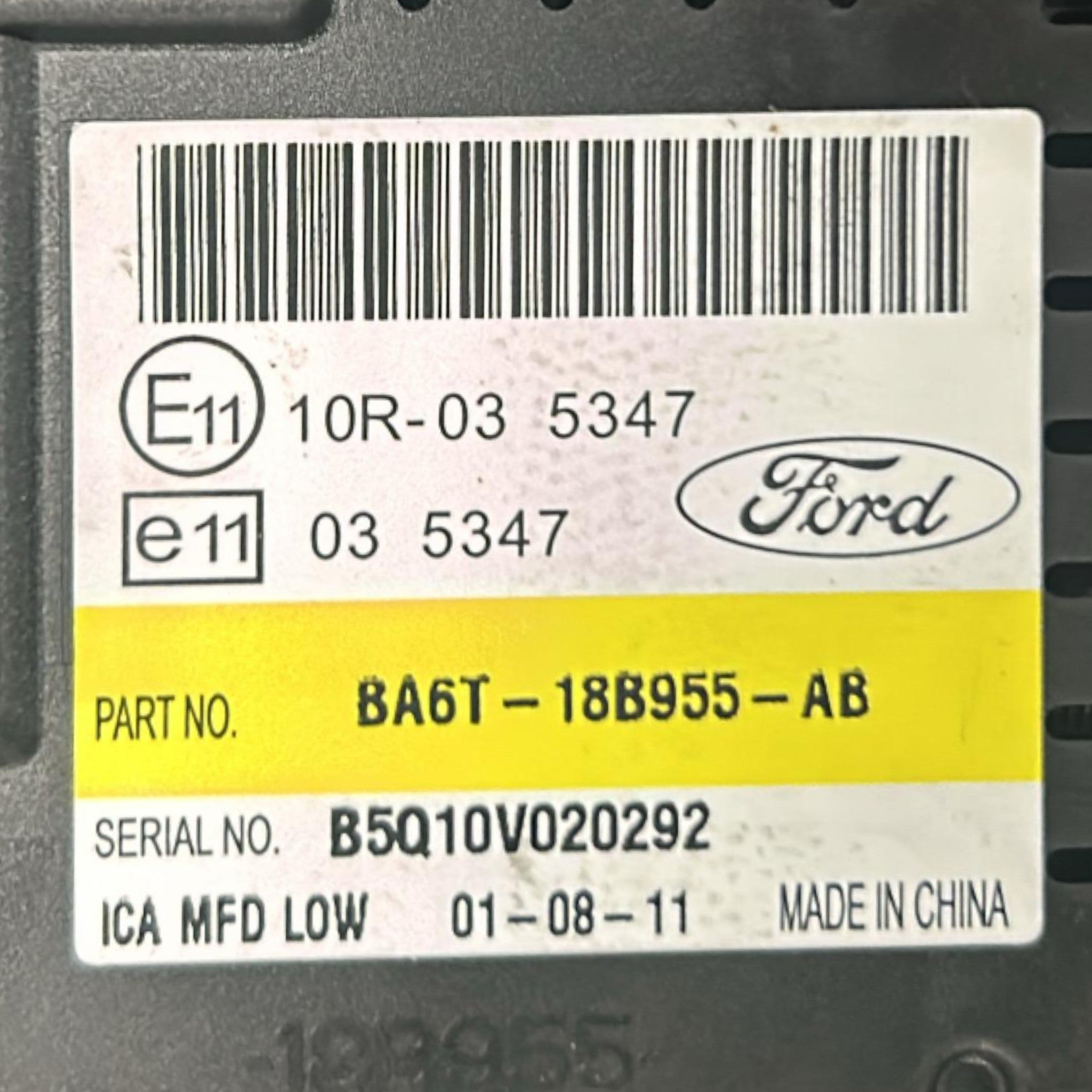 Schermo / Display / Orologio Ford Fiesta VI cod.8A6T-18B955-AB (2008 > 2017)