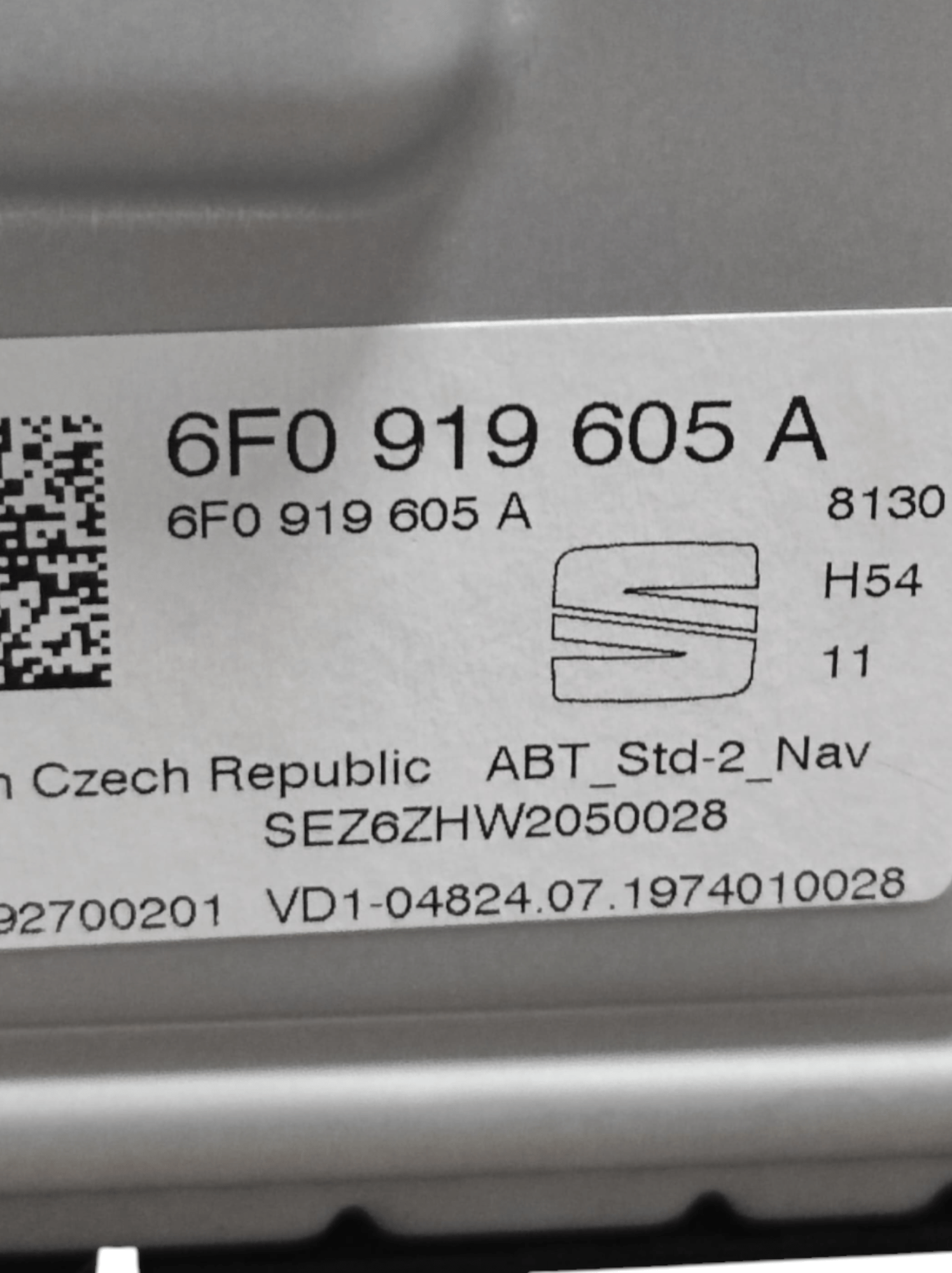 Schermo / Display Seat Ibiza COD: 6F0919605A (2017>)
