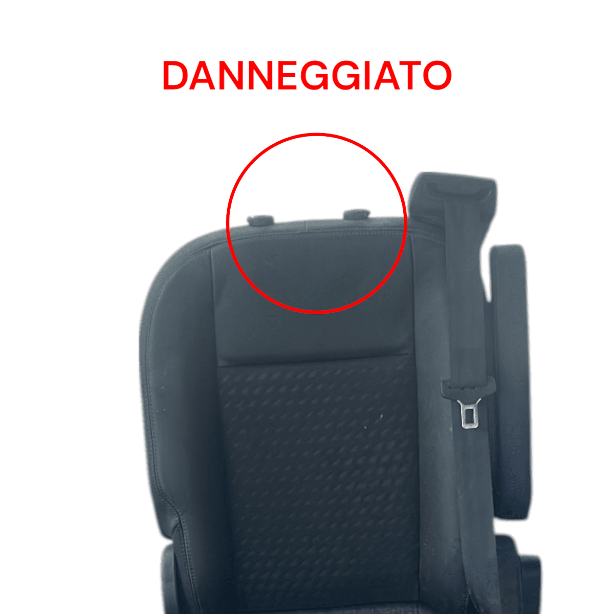 Sedile posteriore passeggero in stoffa e pelle nero Ford Tourneo Custom I (2018 > 2023) 8 posti