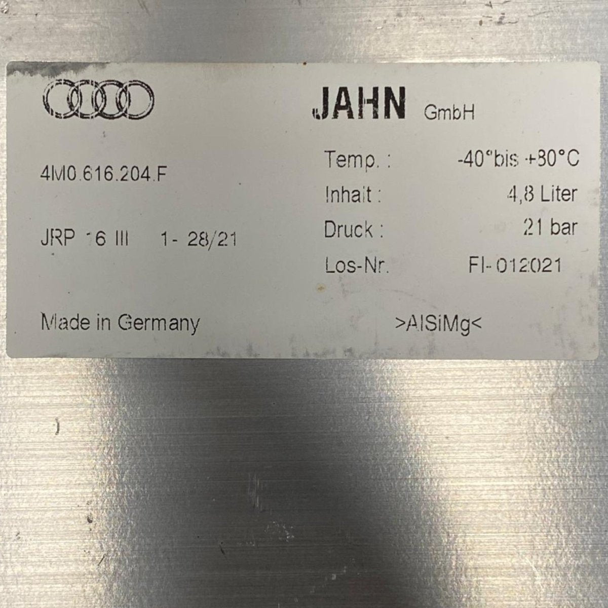Serbatoio sospensioni audi q8 3.0 hybrid / diesel (2018-2023) Cod: 4m0616204f