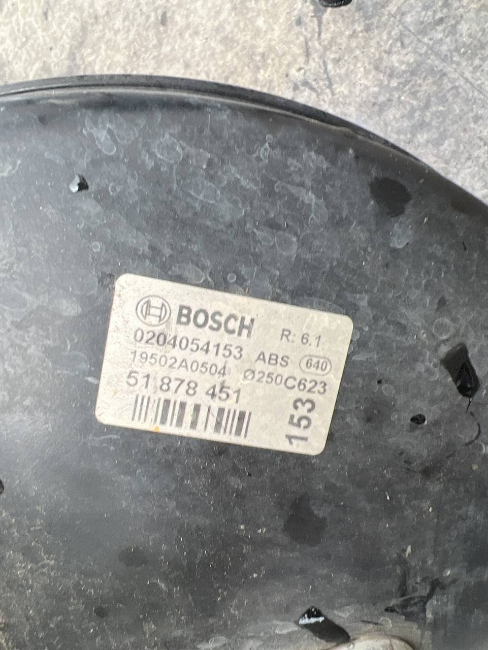 Servofreno Fiat Punto evo 2015 cod 0204054153 51878451