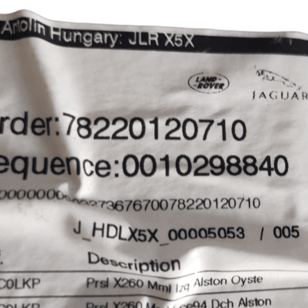 Sottotetto / cielo in alcantara jaguar i-pace cod: 782200120710 (2018-)