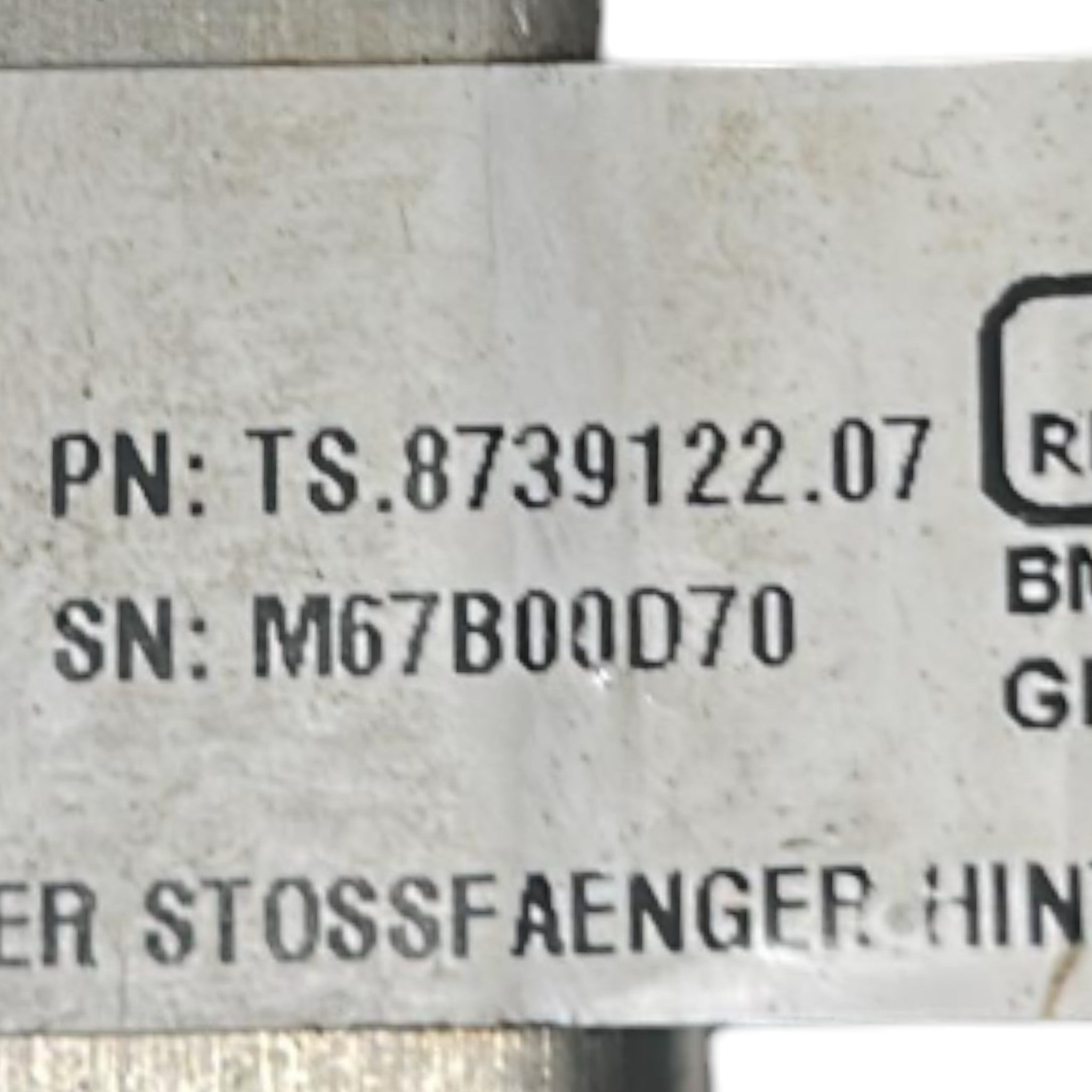 Staffa / Traversa Paraurti Posteriore BMW Serie 2 (U06) cod.8739122 (2021 > ) Barra Di Rinforzo