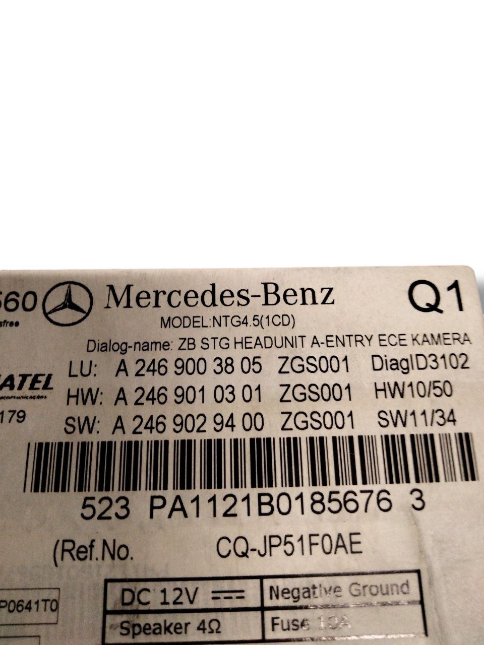 Stereo / autoradio navigatore Mercedes-Benz classe B W246 (2012-2018) cod.a2469003805