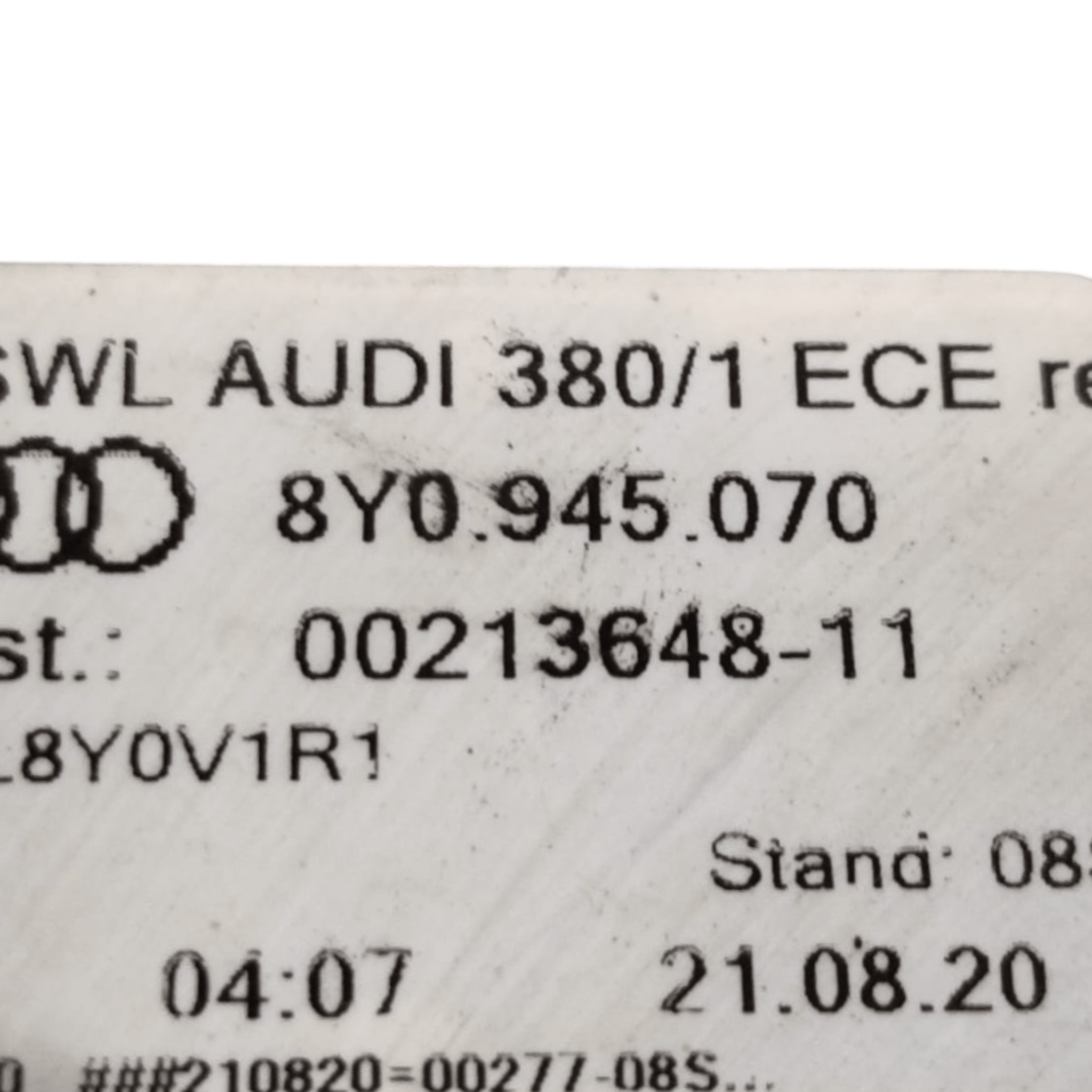 Stop / Fanale Esterno Destro Audi A3 8Y COD: 8Y0945070 (2020-)