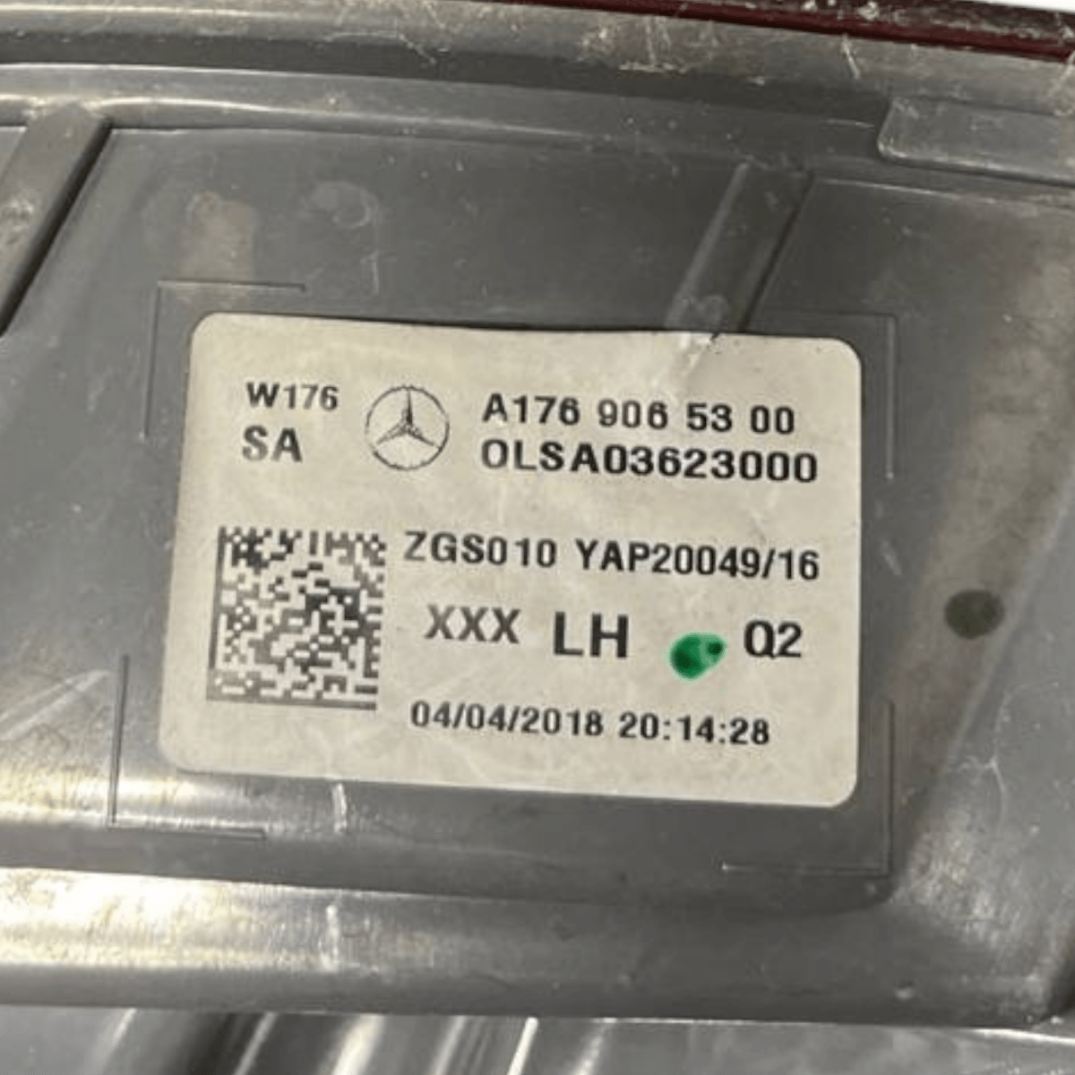 Stop / Fanale Led posteriore sinistro (sx) Mercedes - Benz Classe A W176 (2012 al 2018) cod: A1769065300