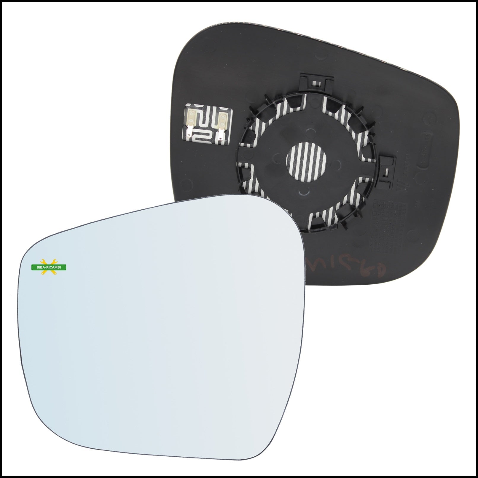 Piastra Specchio Retrovisore Termica Lato Sx-Guidatore Per Nissan Navara III (D23) dal 2014> BIBA-RICAMBI