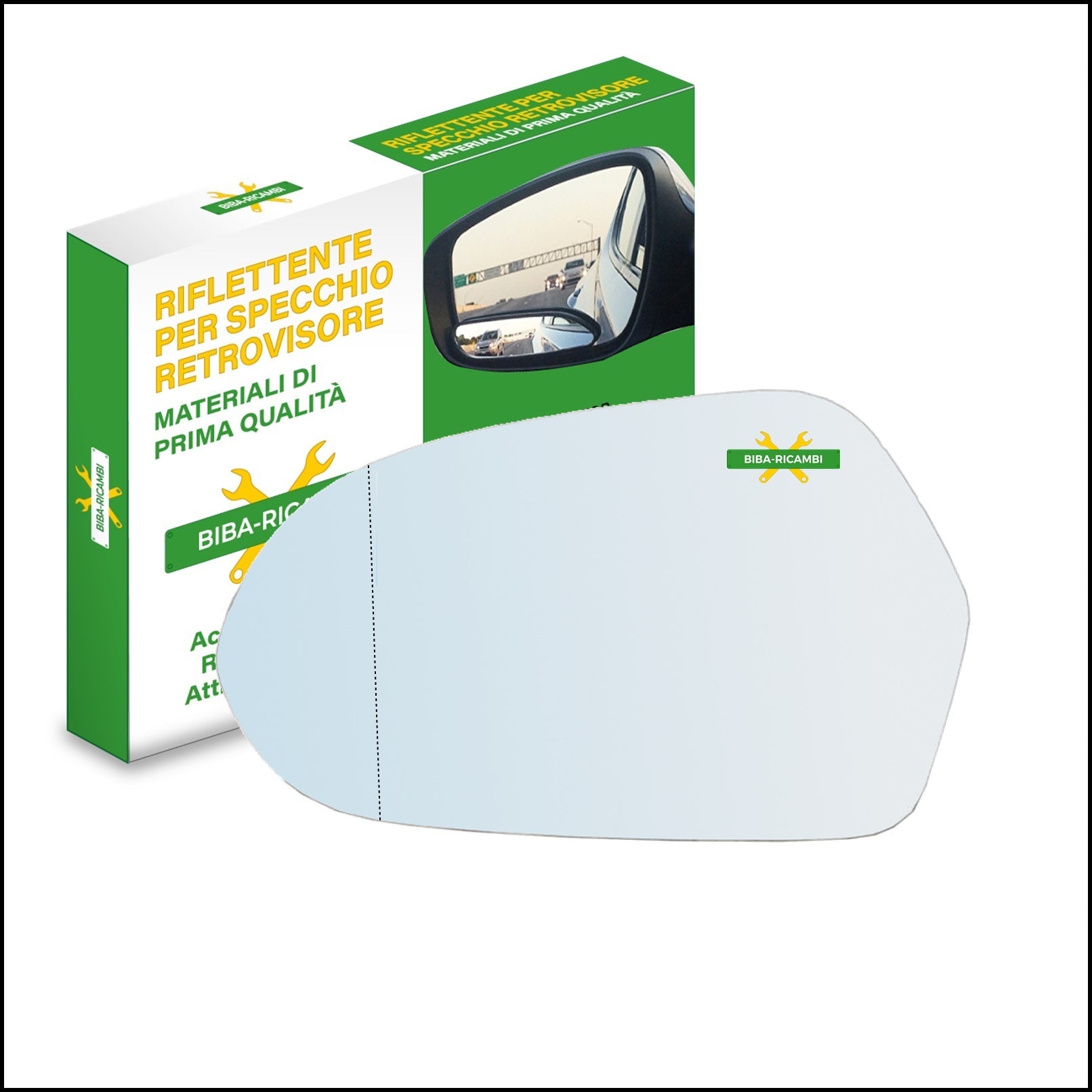 Vetro Specchio Retrovisore Asferico Lato Sx-Guidatore Per Audi A6 Allroad II (4GH) dal 2012> BIBA-RICAMBI