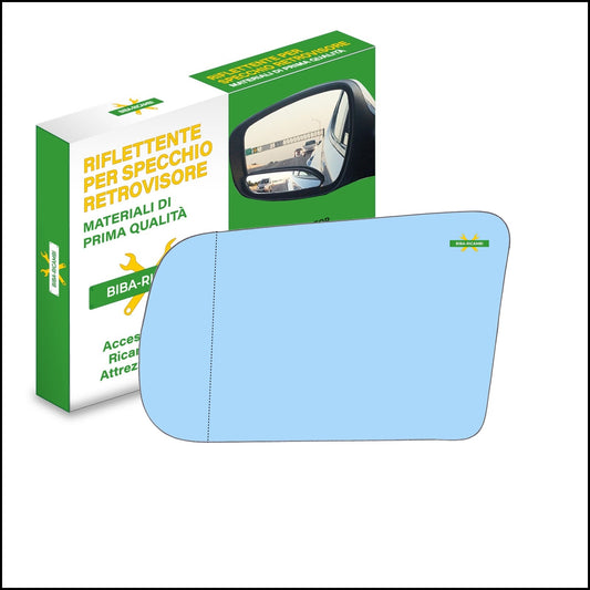 Vetro Specchio Retrovisore Azzuratto Asferico Lato Sx-Guidatore Per Lancia Thema I (834_) dal 1984-1994 BIBA-RICAMBI