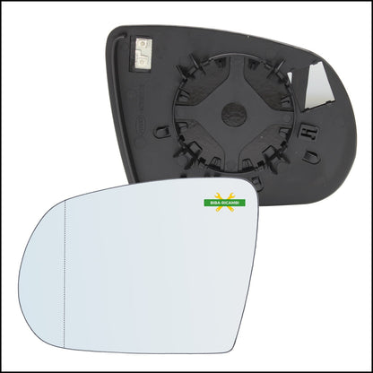 Piastra Retrovisore Termica Asferica Lato Sx-Guidatore Per Jeep Compass II dal 2016&gt; BIBA-RICAMBI