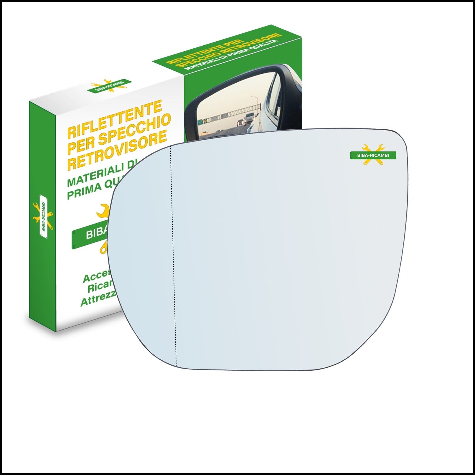 Vetro Specchio Retrovisore Asferico Lato SX Compatibile Per Hyundai Grand Santa FÉ dal 2013> BIBA-RICAMBI