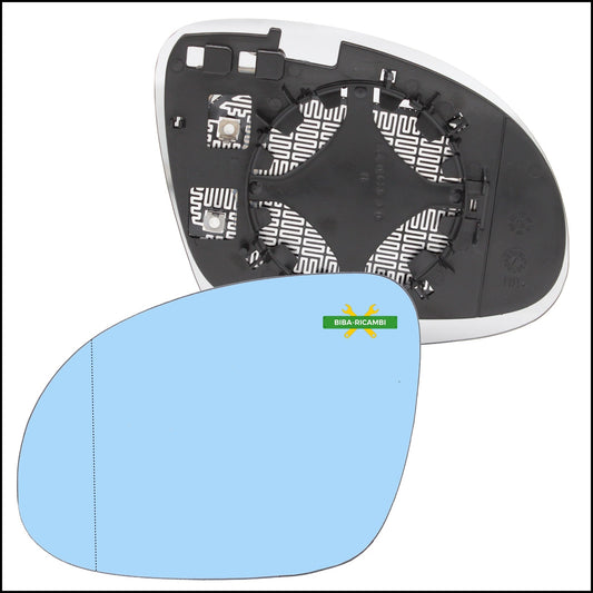 V. Piastra Retrovisore Asferica Termica Blue Lato Sx-Guidatore Per Volkswagen Golf V (1K) dal 2003-2009 BIBA-RICAMBI