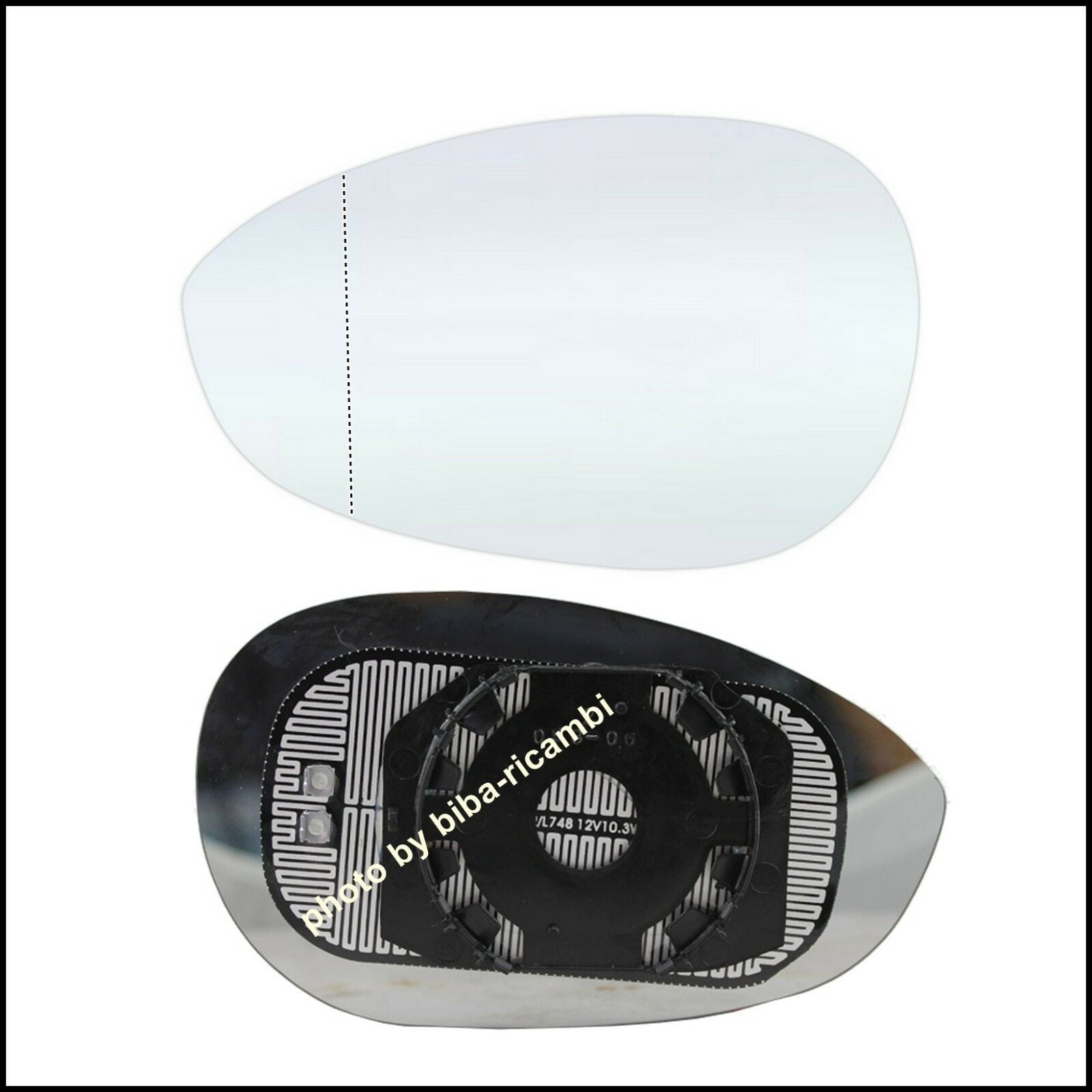 V. Piastra Specchio Retrovisore Completa Di Vetro Termico Asferico Lato Sx-Guidatore Per Alfa Romeo 4C (960) dal 2013&gt; BIBA-RICAMBI