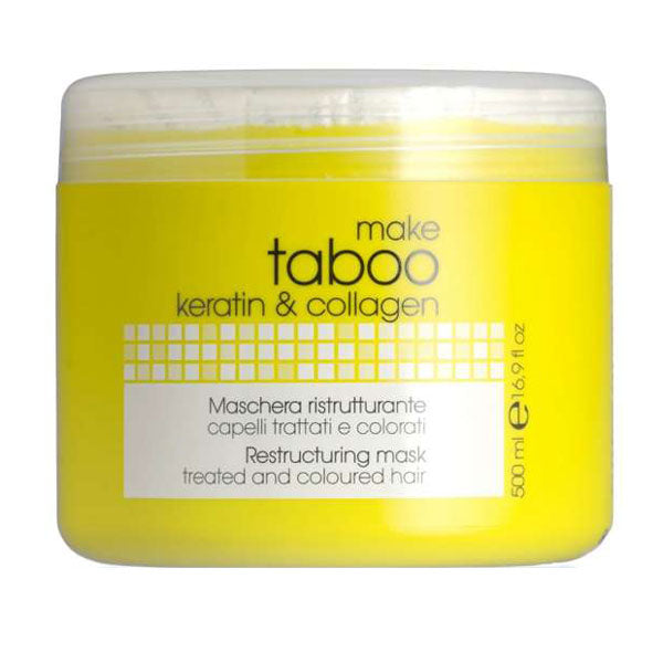 TABOO MASCHERA RISTRUTTURANTE KERATIN & COLLAGENE 500 ML - BIBA-RICAMBI