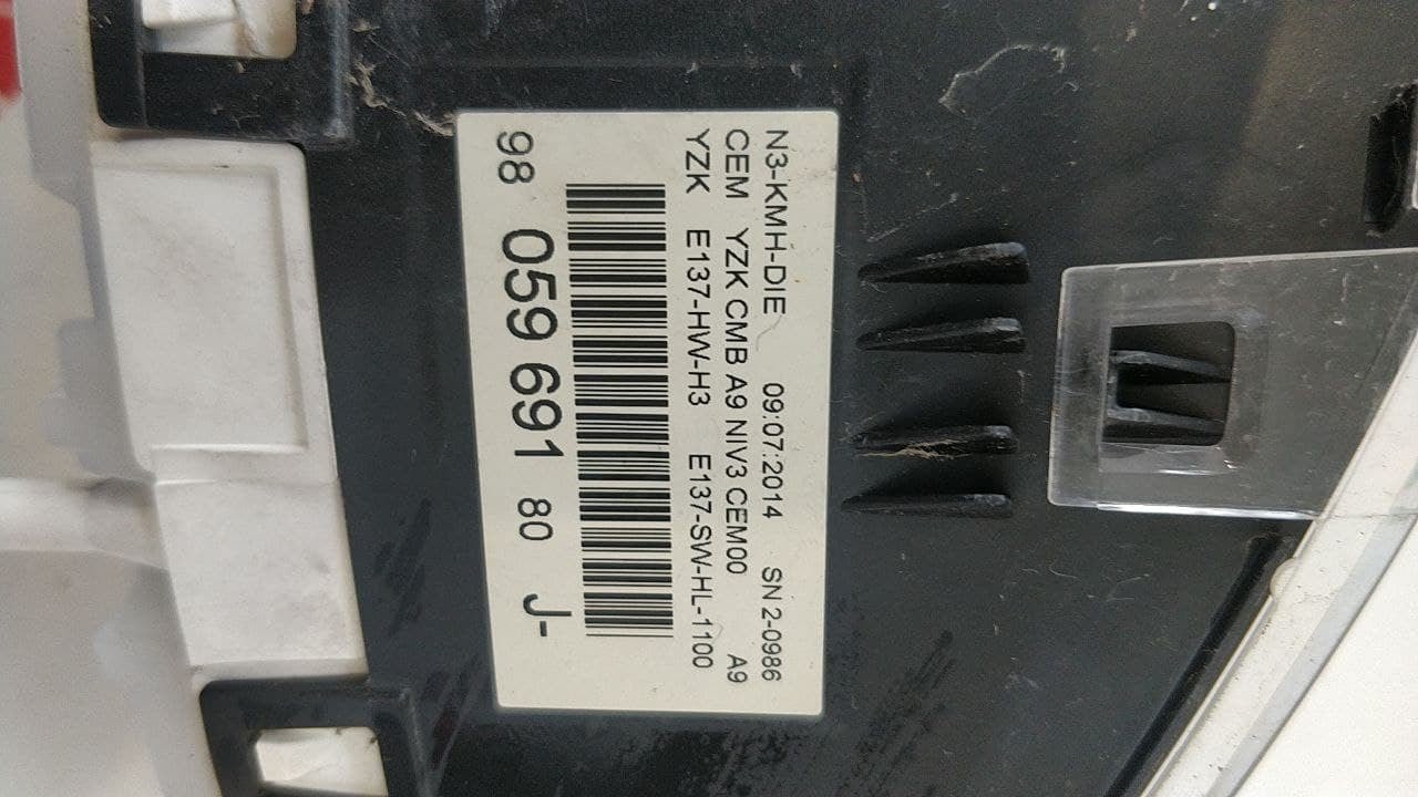 Tachimetro Contachilometri Peugeot 208 / 2008 1.6 hdi 2014 cod 9805975780