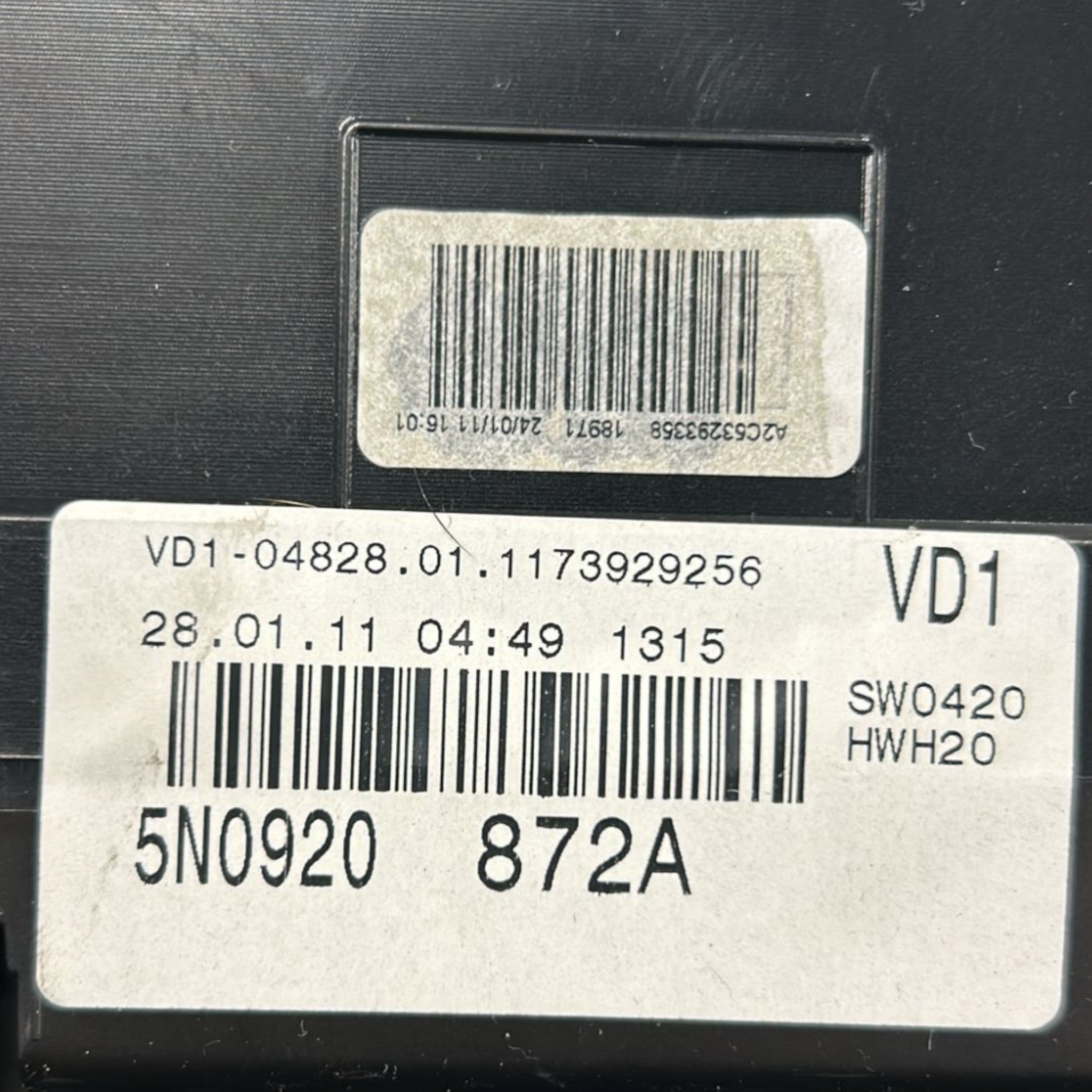 Tachimetro / Contachilometri Volkswagen Tiguan 5N 2.0 Diesel cod:5N0920872A (2007 > 2016)
