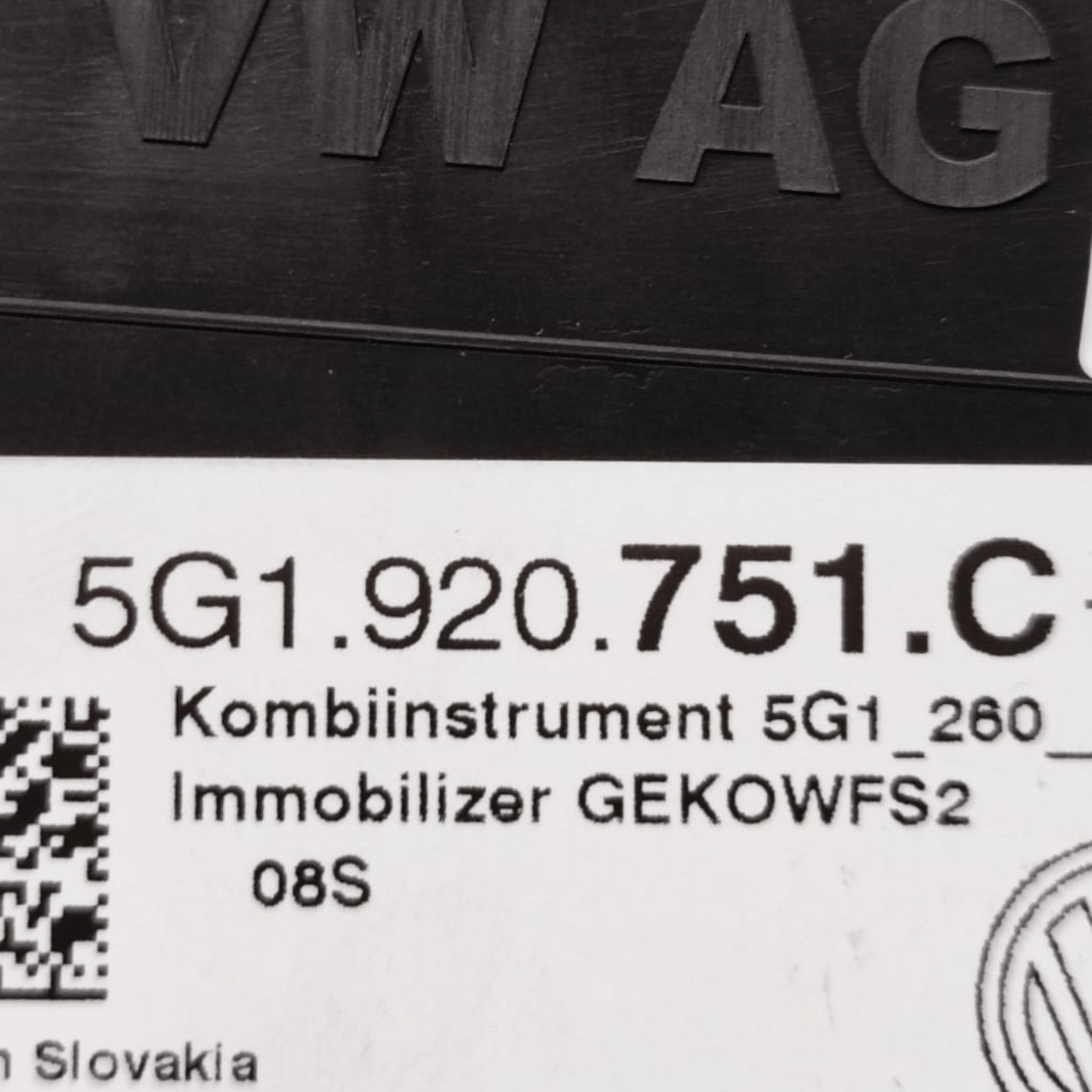 Tachimetro / Contachilometro Volkswagen Golf 7.5 2.0 Diesel COD: 5G1920751C (2017>)