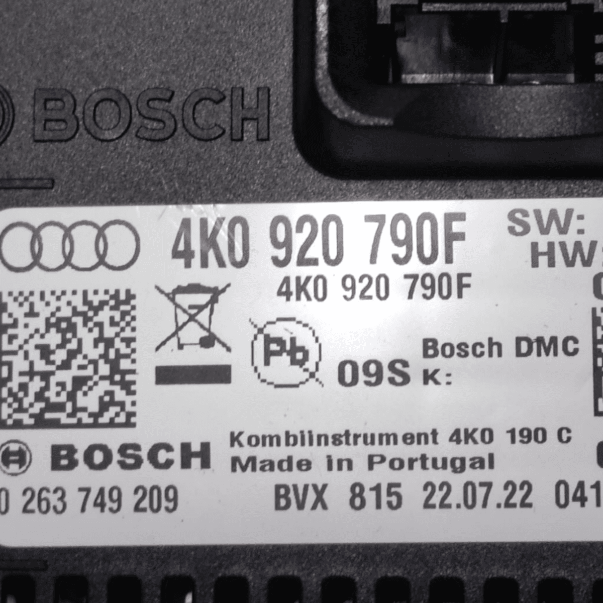Tachimetro digitale / virtual cockpit audi q8 3.0 diesel / hybrid cod: 4k0920790f (2018-)