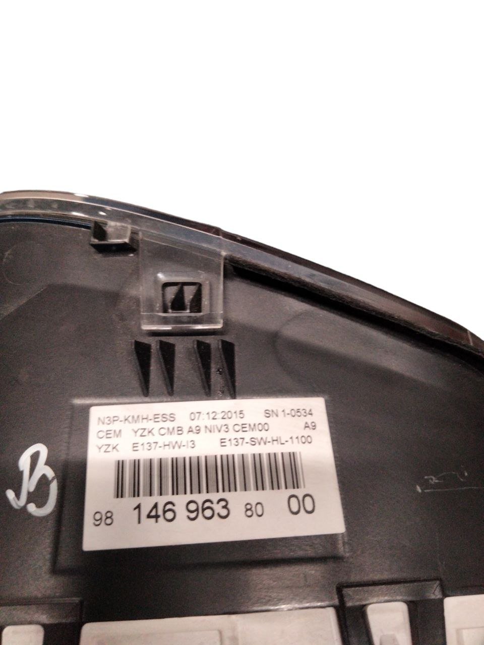Tachimetro Peugeot 208 1° 1.2 benzina (2012-2019)cod.9814696380 / contachilometri Quadro strumenti