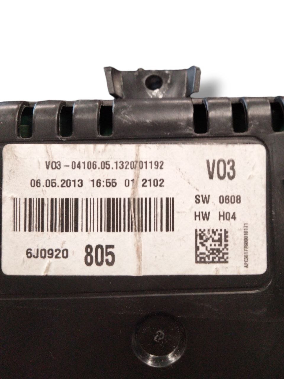 Tachimetro Seat Ibiza 6J 1.6 Diesel(2008-2017) cod.6J0920805L / Quadro Strumenti / Contachilometri