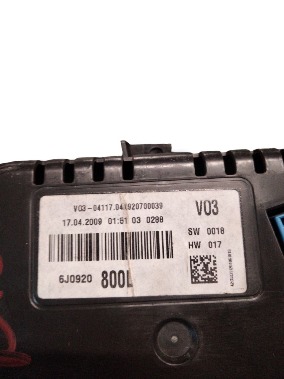 Tachimetro Seat Ibiza IV 6J 1.4 Tdi (2008-2017)cod.6J0920800L /Contachilometri/Quadro Strumenti