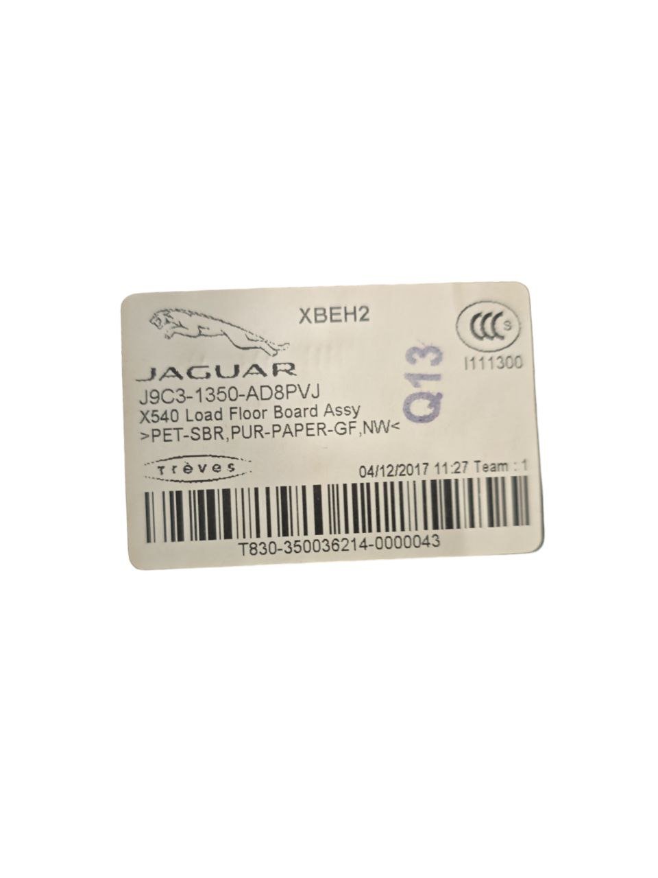 Tappetino / Ripiano Bagagliaio Jaguar E-Pace X540 (2017>) Cod : J9C3-1350-AD8PVJ