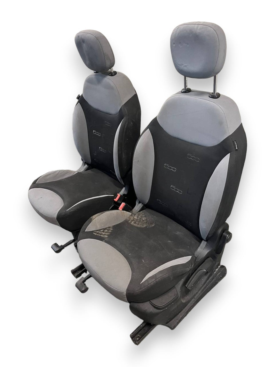 Tappezzeria / Sedili anteriori in Tessuto Nero e Grigio Fiat 500L (2014)