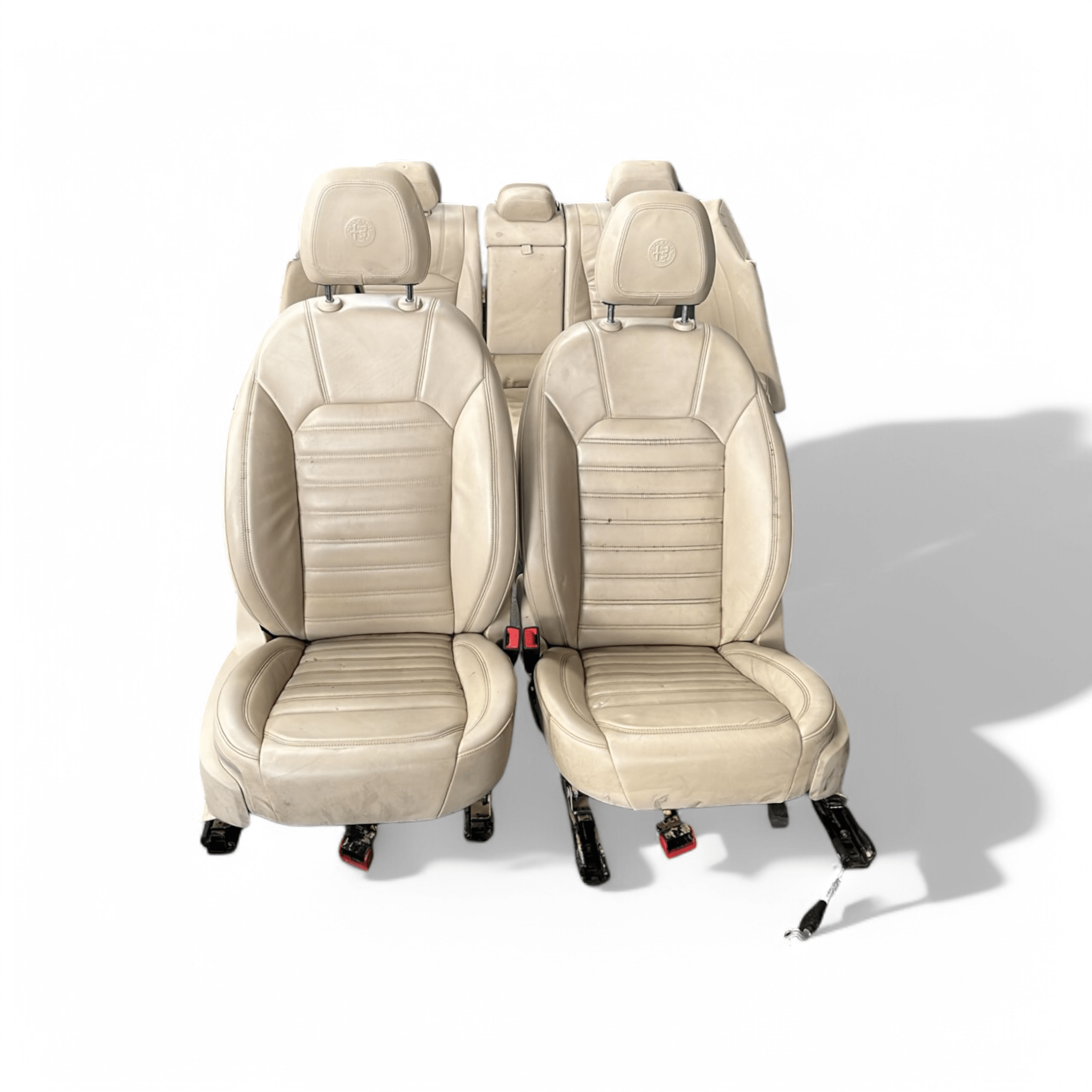 Tappezzeria / sedili in pelle beige con pannelli Alfa Romeo Giulia (2016->) - BIBA-RICAMBI