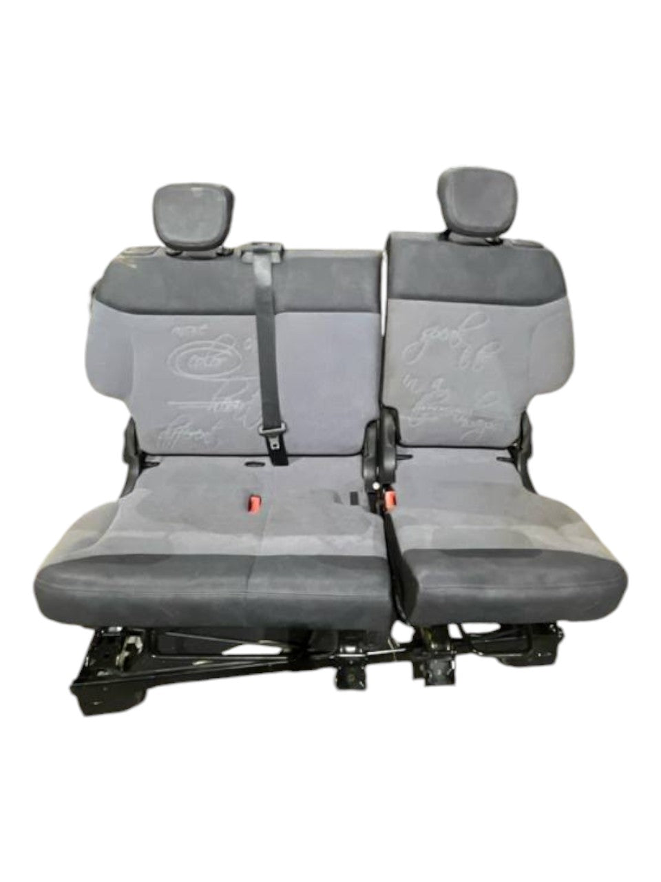 Tappezzeria / sedili Fiat 500L (2014 - )  in pelle e stoffa nera e grigia