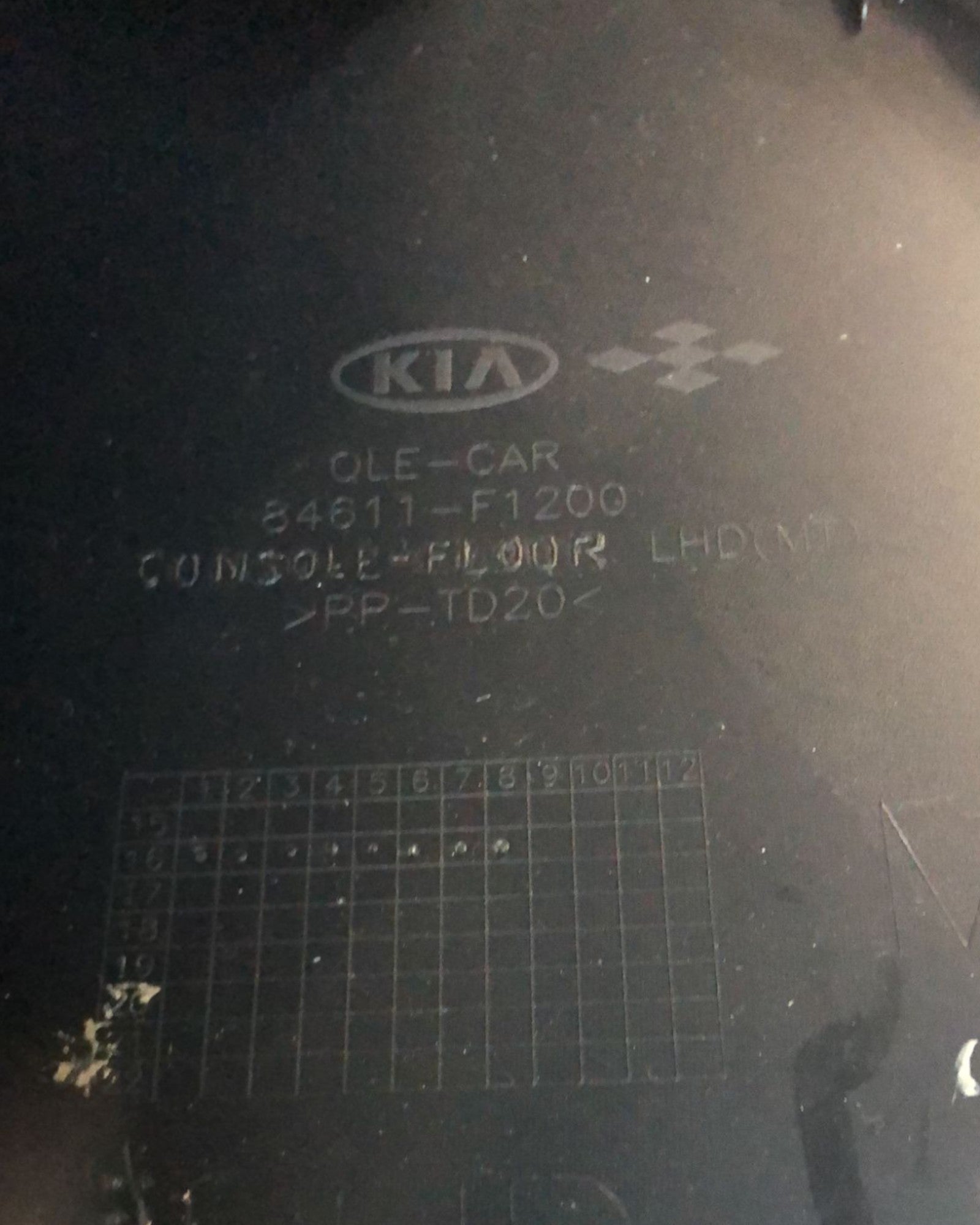 Tunnel Centrale + Bracciolo + bocchette Aria Posteriori Kia Sportage (2016 > 2021) cod:84611-F1200