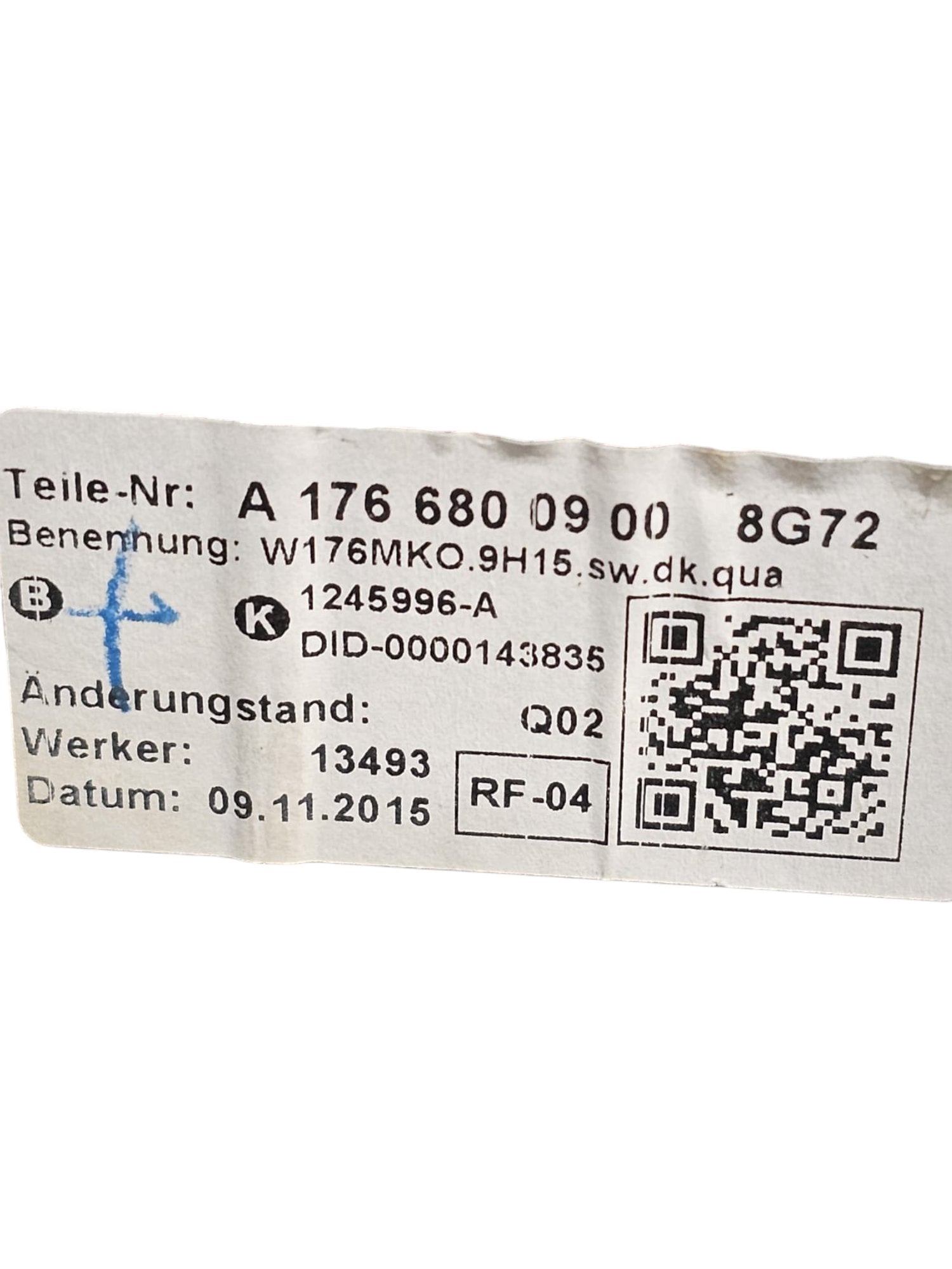 Tunnel centrale con bracciolo Mercedes Classe A W176 (2012-2018) Cod:A1766800900