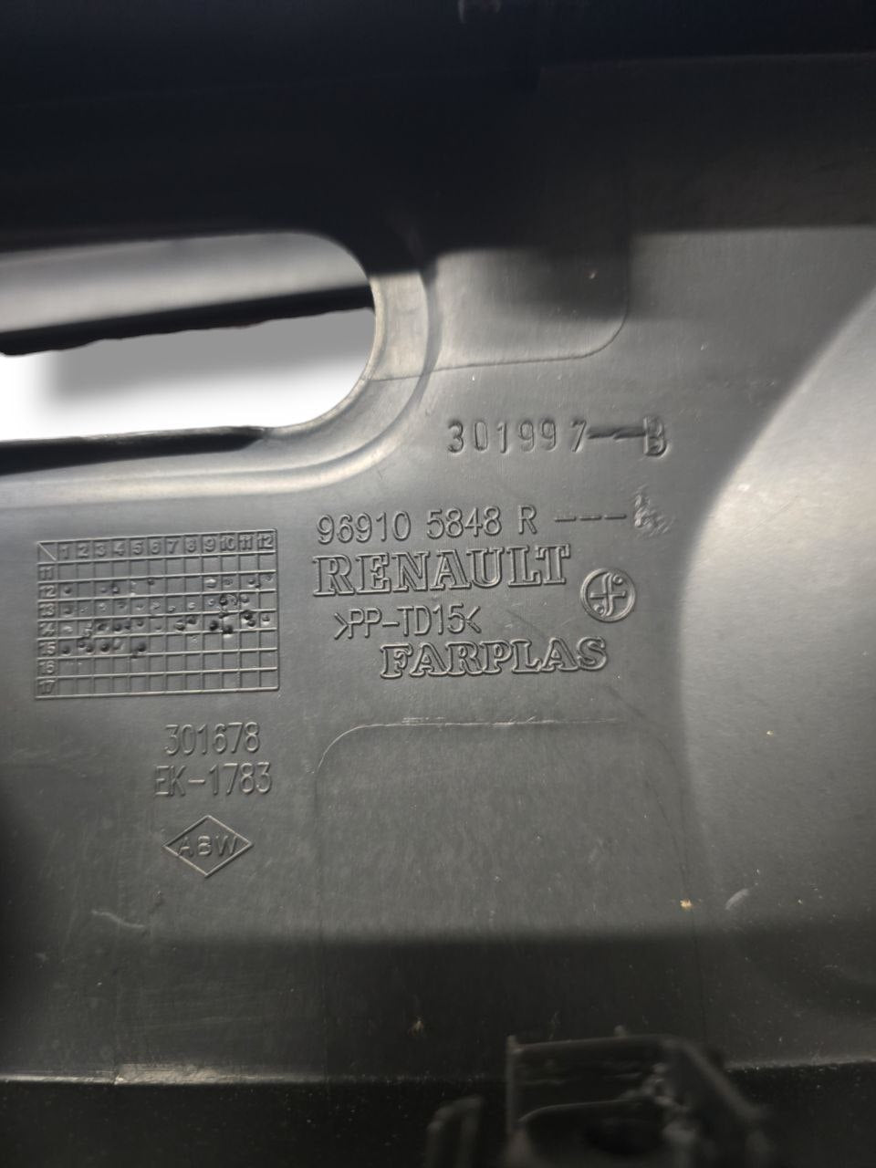 Tunnel Centrale Renault Captur (2013-2019) Cod : 969105848R