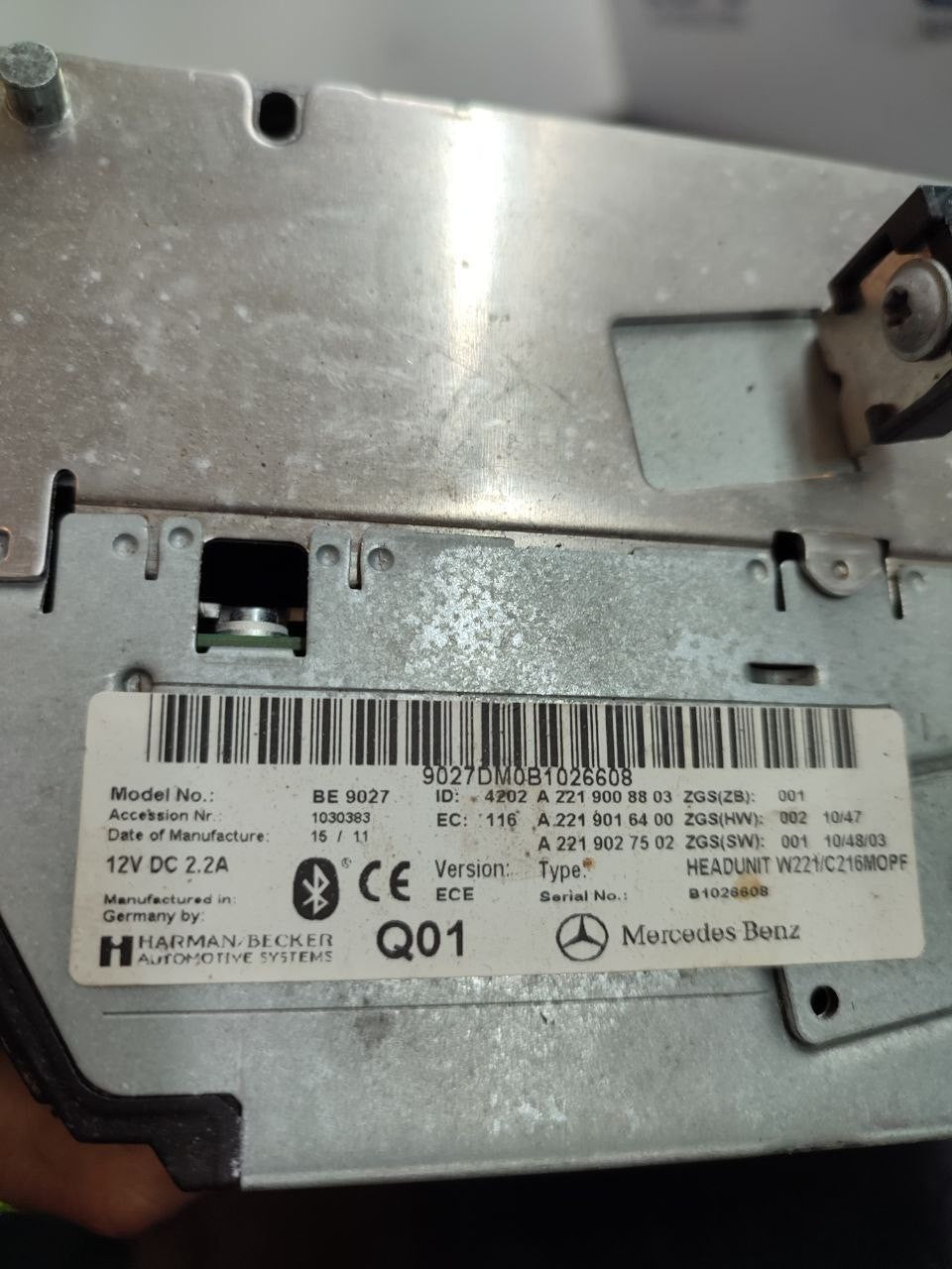 Unità centrale navigatore gps Mercedes classe S ( w221 ) cod a2219009603