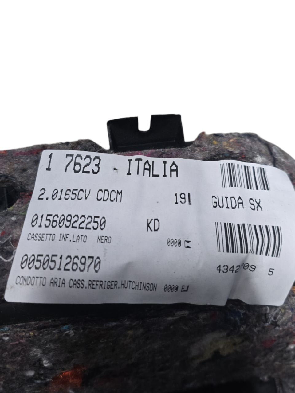 Vano Porta Oggetti Alfa Romeo Giulietta (2010-2020) Cod : 01560922250