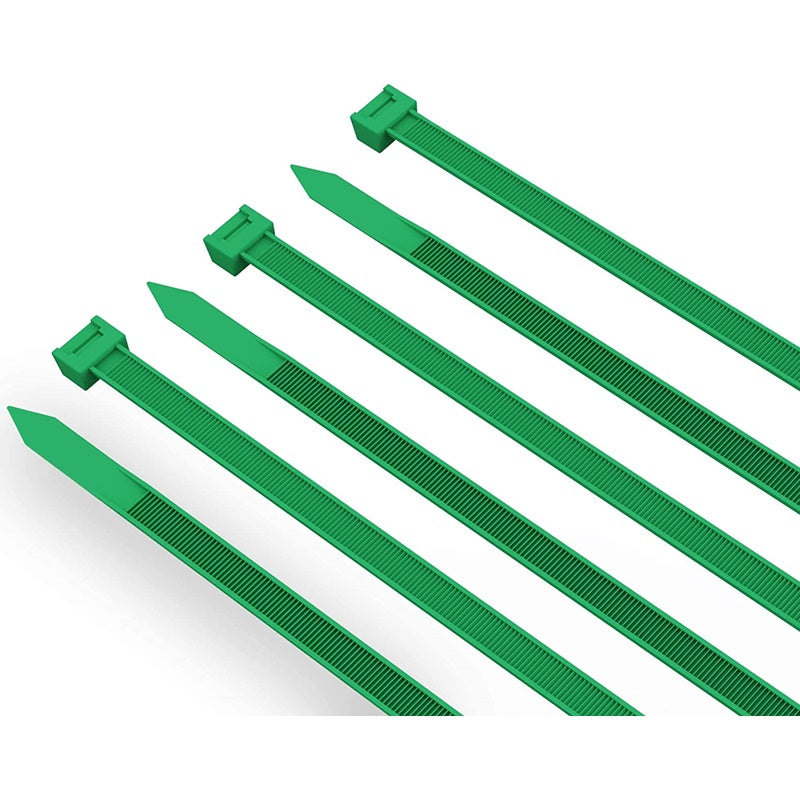 Fascette In Plastica Uso Professionale 4.8 x 370 | Colore Verde (25pz) BIBA-RICAMBI
