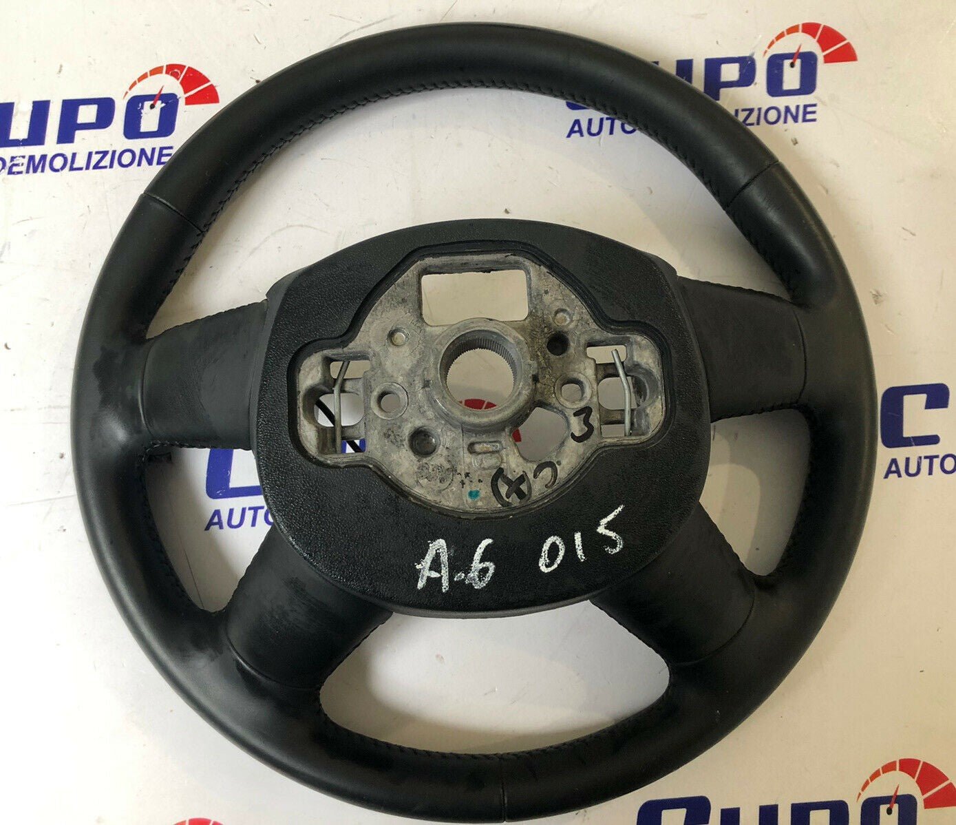 Volante Sterzo Pelle Multifunzione A6 2011-2018 Comandi 4 Razze 6110346 6166763 - BIBA-RICAMBI